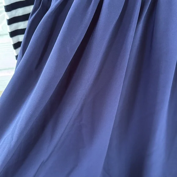 Modcloth Black and Blue Striped Long Sleeve Dress - Picture 4 of 11